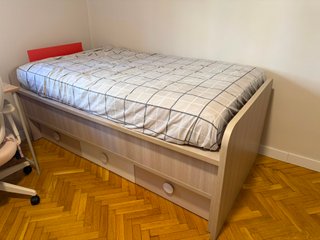 Letto a castello con 2 letti e 3 cassetti (senza materassi)
