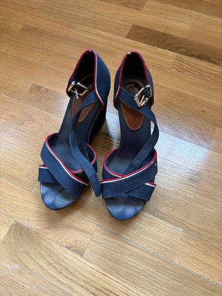 Sandalias cuña Tommy Hilfiger azul
