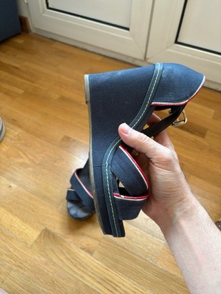 Sandalias cuña Tommy Hilfiger azul