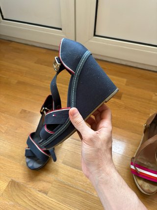 Sandalias cuña Tommy Hilfiger azul