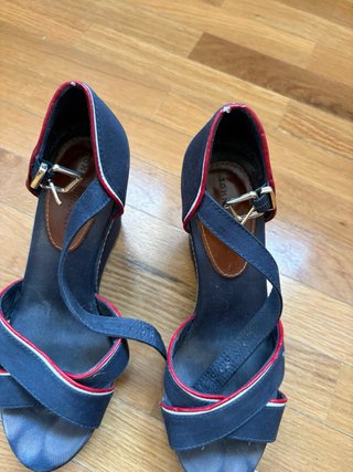 Sandalias cuña Tommy Hilfiger azul