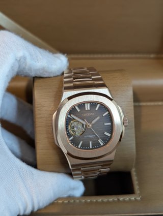 Reloj Seiko Mod Nautilus Marrón Chocolate y Dorado