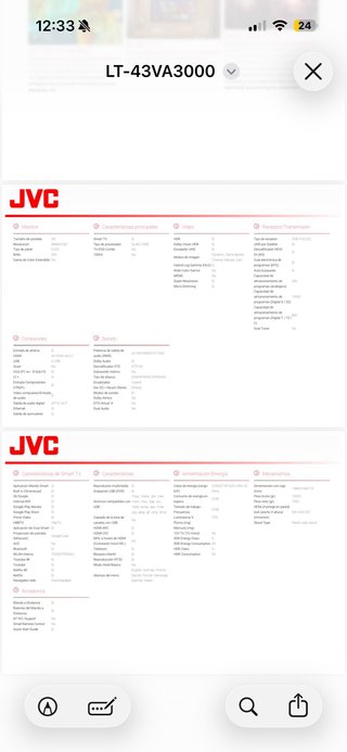 Smart TV JVC LT-43VA3000 Negra