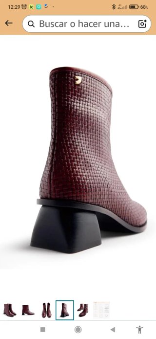 Botines GIOSEPPO piel trenzada burdeos talla 41