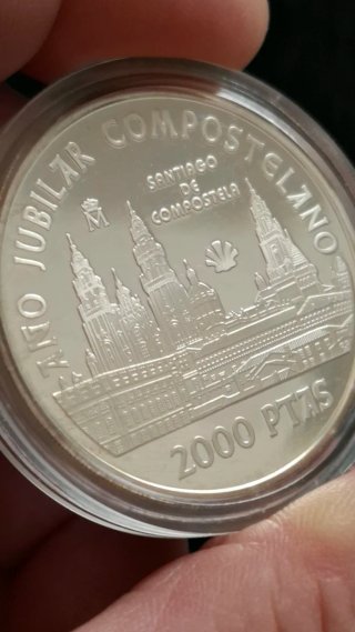 Moneda de 2000 Pesetas Plata de España 1999