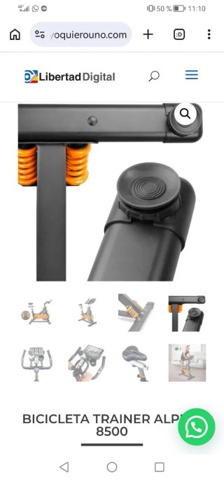 Bicicleta Spinning Trainer Alpine 8500 Profesional