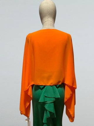 Chal capa gasa naranja talla única