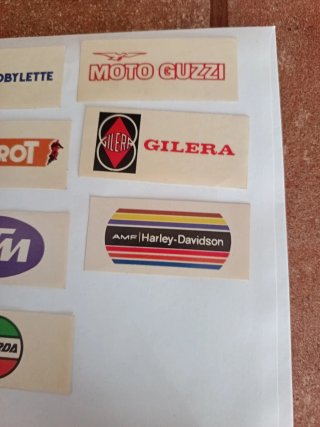 Lote pegatinas vintage marcas motos