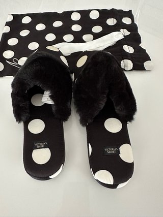 Victoria's Secret Pantofole Raso Pois con Pochette
