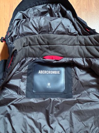 Abrigo de Esquí Abercrombie & Fitch Negro/Rojo