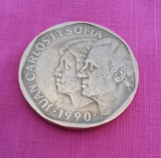 Moneda 500 Pesetas 1990 Juan Carlos I y Sofía