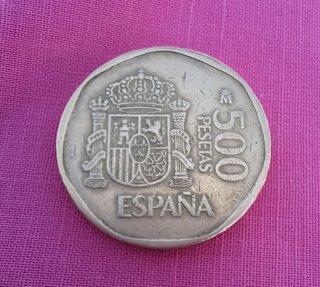 Moneda 500 Pesetas 1990 Juan Carlos I y Sofía