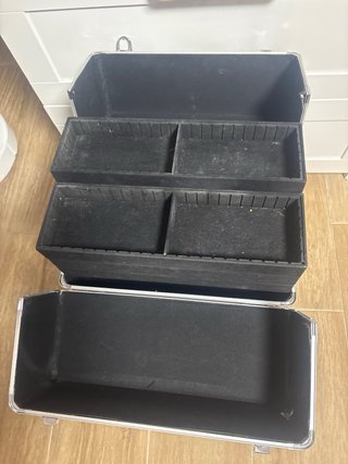Maletín Maquillaje Profesional Negro/Plata