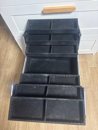 Maletín Maquillaje Profesional Negro/Plata