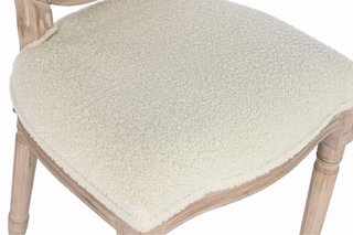 Silla de comedor estilo Luis XVI beige