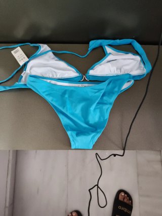 Bikini azul mariposa talla L