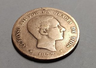 Moneda 10 céntimos Alfonso XII 1877