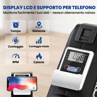Vogatore, 16 livelli resistenza magnetica, binario