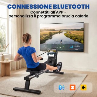 Vogatore, 16 livelli resistenza magnetica, binario