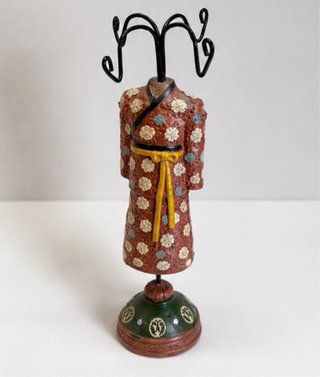Joyero vintage maniquí kimono porta joyas antiguo