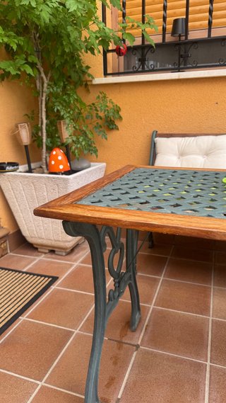 Conjunto Muebles Terraza o Jardin - Forja y Madera