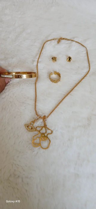Conjunto Tous Collar, Pendientes, Anillo y Pulsera
