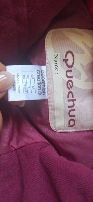Mono esquí niña Quechua morado talla 8