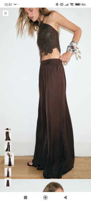 Pantalón ancho fluido Zara T L NUEVO con etiquetas