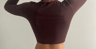 Camiseta H&M manga larga marrón