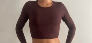 Camiseta H&M manga larga marrón