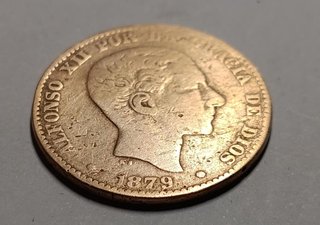 Moneda 10 céntimos cobre 1879 Alfonso XII
