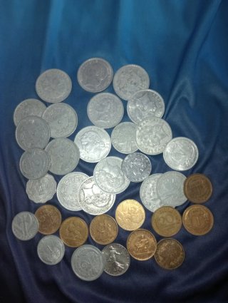 Lote de monedas antiguas francesas