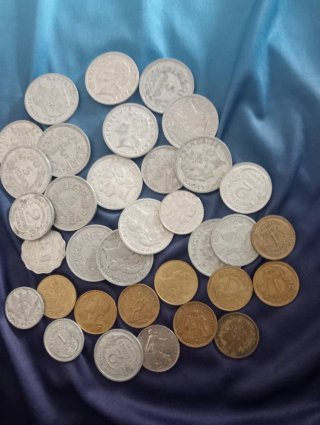 Lote de monedas antiguas francesas