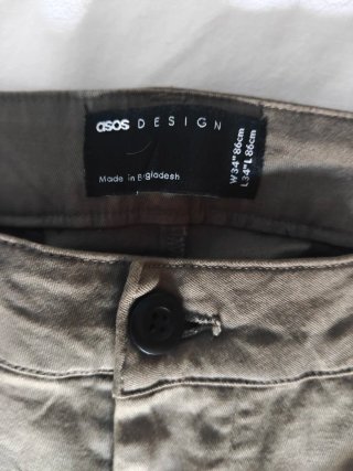 Pantalón cargo recto hombre verde oliva