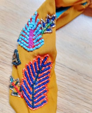Diademas de tela con abalorios Muy coloridas