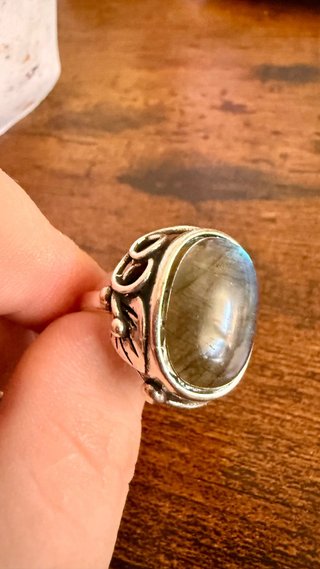 Anillo Plata 925 y Labradorita