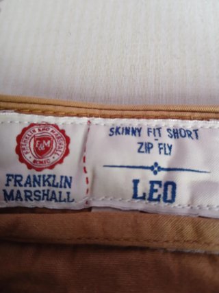Pantalón corto hombre beige