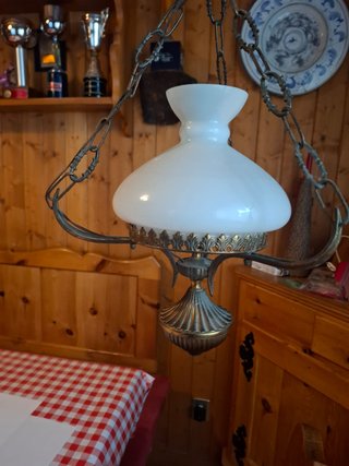 Lampada sospensione vintage vetro cono