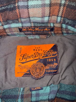 Camisa Superdry cuadros gruesa Talla L
