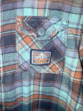 Camisa Superdry cuadros gruesa Talla L