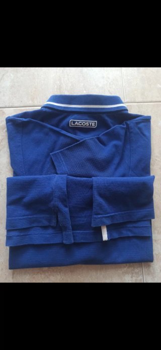 Polo Lacoste Azul y Amarillo