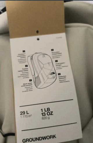 Mochila The North Face Groundwork Blanca y Negra