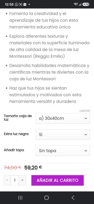 Scatola della Luce Montessori Nenitus