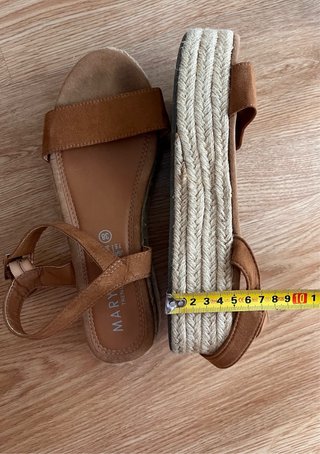 Sandalias Marypaz Cuña Camel Talla 38