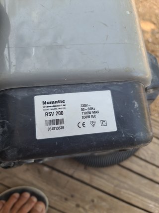 Aspiradore Numatic RSV200 a zaino