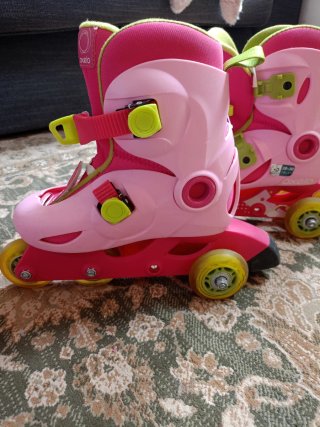 Patines Oxelo niña rosas Talla 28-30