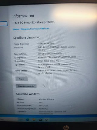 HP Notebook Ryzen 5 5500U SSD 500GB 8GB RAM