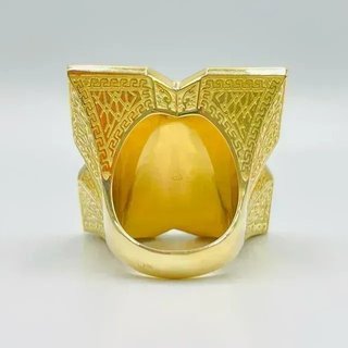Anillo Medusa Nacar Cuadrado 18K