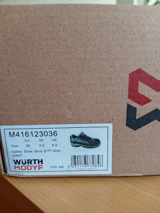 Zapatos seguridad WÜRTH MODYF Gris Talla 36 S1P