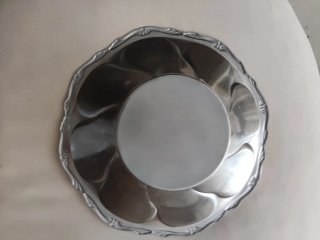 Cuenco decorativo plateado